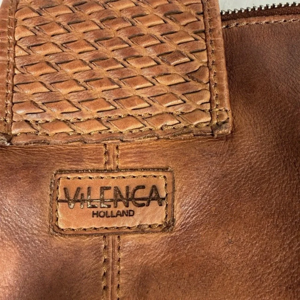 Vilenca Holland‎  British Tan Whiskey Brown Leather  Wristlet Wallet Crossbody